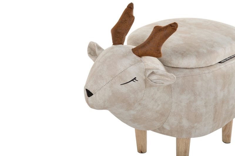 Sittpuff Burtonon med Förvaring - Beige - Möbler - Barnmöbler - Barnstol - Barnpall