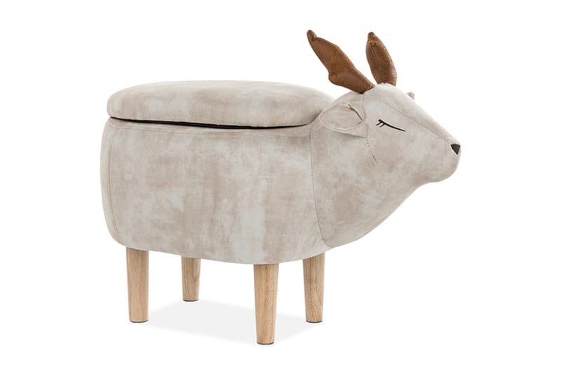 Sittpuff Burtonon med Förvaring - Beige - Möbler - Barnmöbler - Barnstol - Barnpall