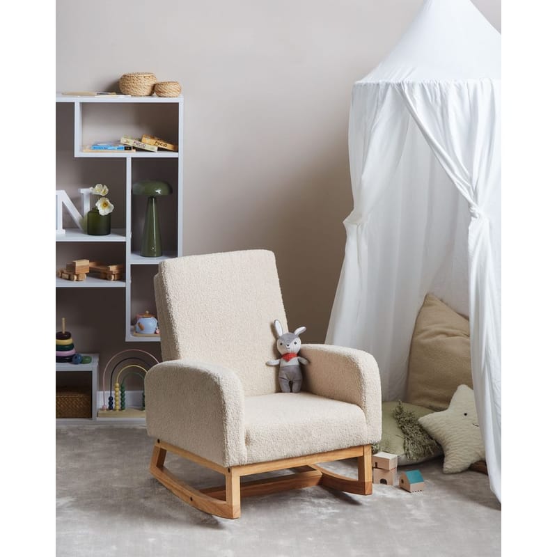 Gungfåtölj Norby - Beige, ljust trä - Möbler - Barnmöbler - Barnstol - Gungstol barn