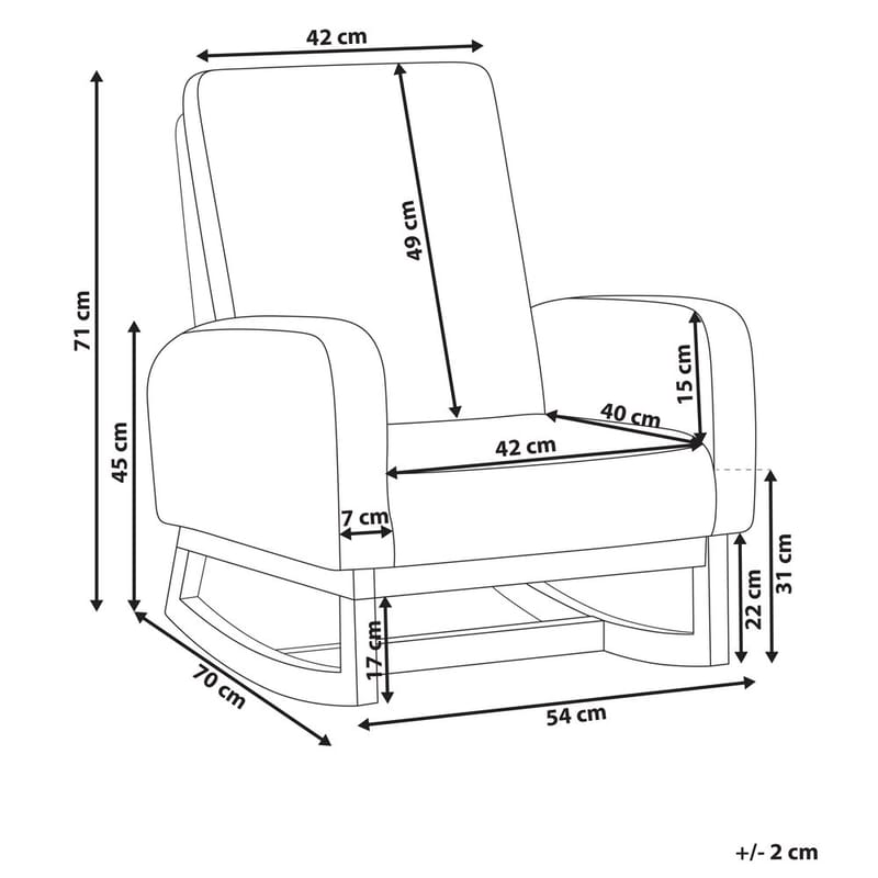 Gungfåtölj Norby - Beige, ljust trä - Möbler - Barnmöbler - Barnstol - Gungstol barn