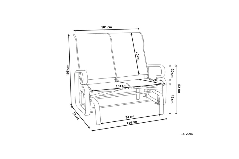 Chapau Gungbänk - Brun - Utemöbler & utemiljö - Utesoffa - Trädgårdsbänk & utebänk