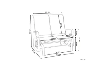 Chapau Gungbänk - Brun - Utemöbler & utemiljö - Utesoffa - Trädgårdsbänk & utebänk