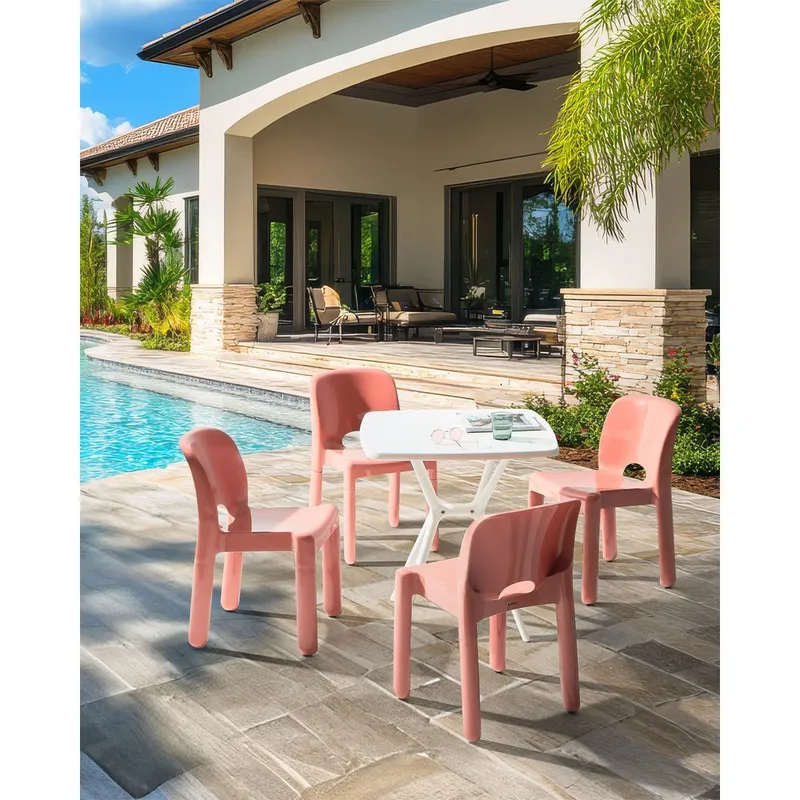 Trädgårdsstol Betim 4-pack - Röd - Utemöbler & utemiljö - Loungemöbler - Loungestol utomhus