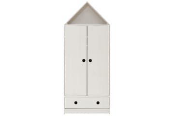 Barngarderob Junapie 75x180 cm - Vit - Möbler - Barnmöbler - Förvaring barnrum - Barngarderob