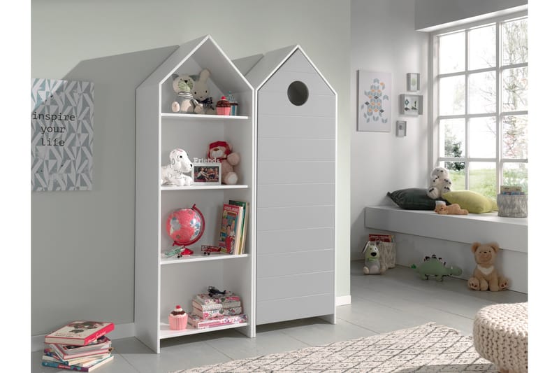 Bustorp Garderob 2-pack, Vit/Grå