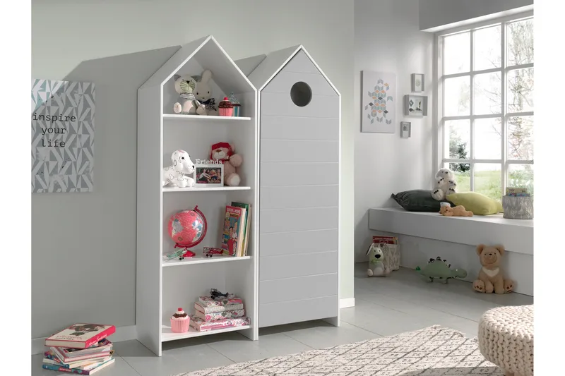 Bustorp Garderob 2-pack, Vit/Grå