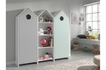 Bustorp Garderob- och hyllset - Vit/Grå/Mintgrön - Möbler - Barnmöbler - Förvaring barnrum - Barngarderob