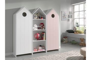 Bustorp Garderob- och hyllset - Vit/Rosa - Möbler - Barnmöbler - Förvaring barnrum - Barngarderob