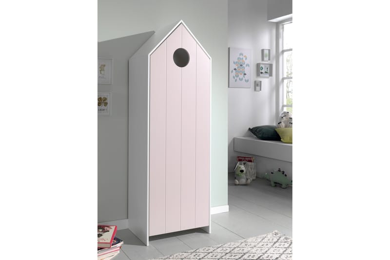 Garderob Rudeklint 58 cm - Rosa - Möbler - Barnmöbler - Förvaring barnrum - Barngarderob
