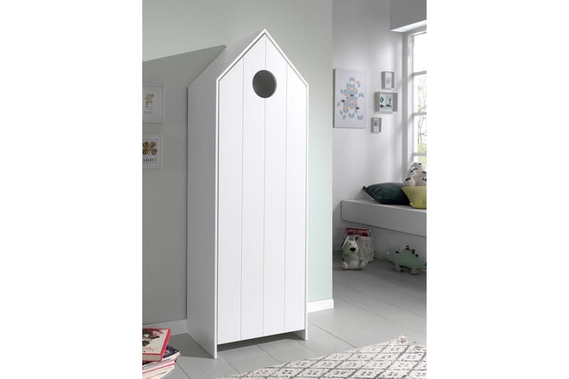 Garderob Rudeklint 58 cm - Vit - Möbler - Barnmöbler - Förvaring barnrum - Barngarderob