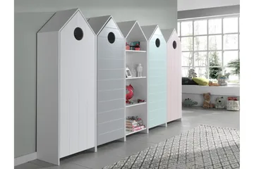 Bustorp Garderober 5-pack - Vit/Grå/Rosa/Mintgrön - Möbler - Barnmöbler - Förvaring barnrum - Barngarderob