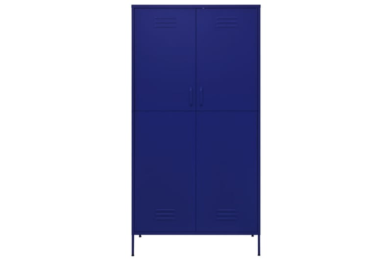 Garderob 90x50x180 cm marinblå stål - Blå - Barngarderob
