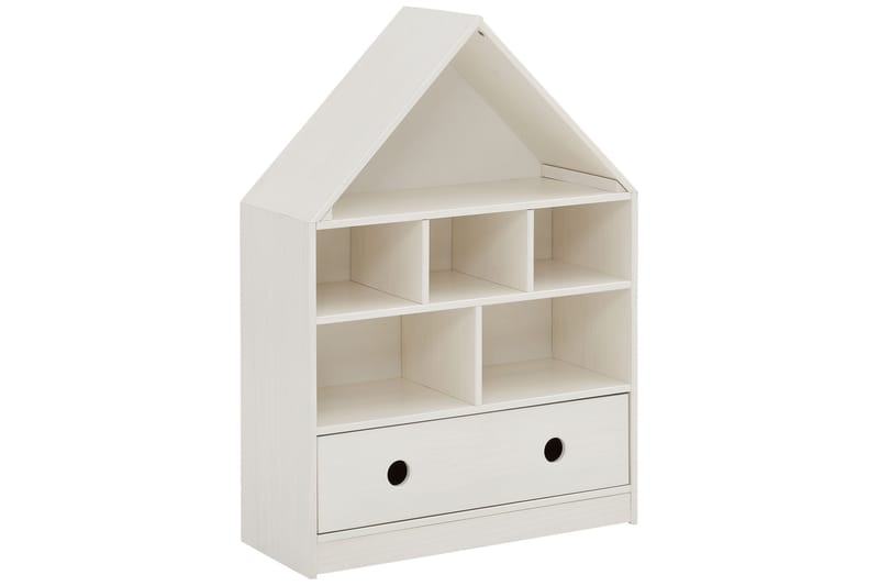 Barnhylla Junapie 75 cm - Vit - Möbler - Barnmöbler - Förvaring barnrum - Hylla barnrum - Bokhylla barn & boklåda