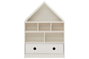 Barnhylla Junapie 75 cm - Vit - Möbler - Barnmöbler - Förvaring barnrum - Hylla barnrum - Bokhylla barn & boklåda