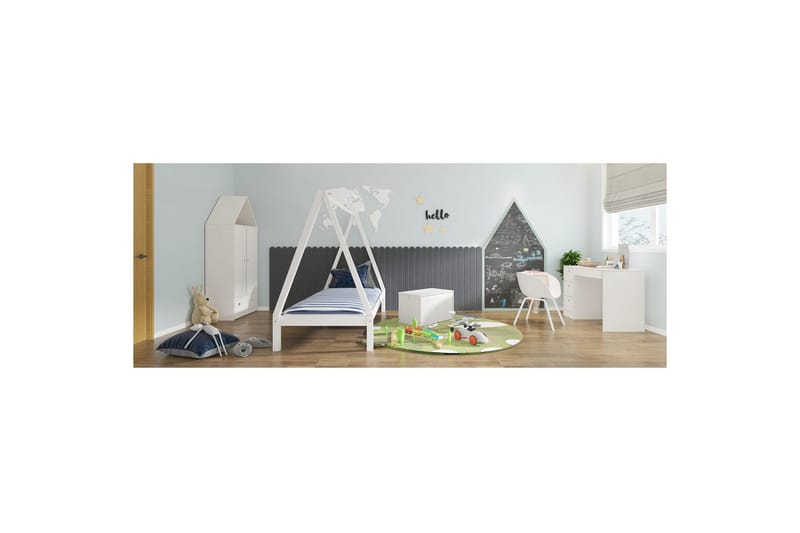 Leksakslåda/Skrin Alpi 70x40x40 cm, Vit - 70x40x40 cm, Vit - Möbler - Barnmöbler - Förvaring barnrum - Leksaksförvaring - Leksakslåda