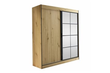 Barnskåp Aberfelt 180x216 cm - Svart - Möbler - Barnmöbler - Förvaring barnrum - Skåp barnrum