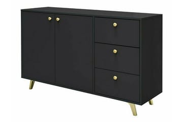 Barnskåp Emyvale 138x86 cm - Svart - Möbler - Barnmöbler - Förvaring barnrum - Skåp barnrum