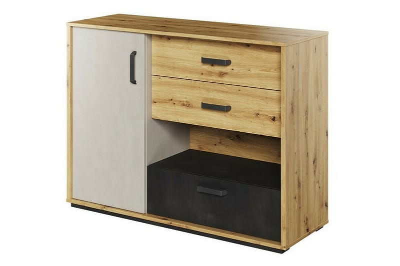 Barnskåp Rathmore 120x90 cm - Svart - Möbler - Barnmöbler - Förvaring barnrum - Skåp barnrum