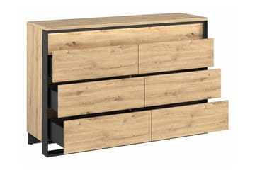 Barnskåp Rathmore 130x91 cm - Svart - Möbler - Barnmöbler - Förvaring barnrum - Skåp barnrum