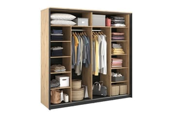 Barnskåp Rathmore 220x221 cm - Svart - Möbler - Barnmöbler - Förvaring barnrum - Skåp barnrum