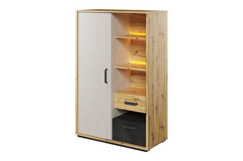 Barnskåp Rathmore 90x138 cm - Svart - Möbler - Barnmöbler - Förvaring barnrum - Skåp barnrum