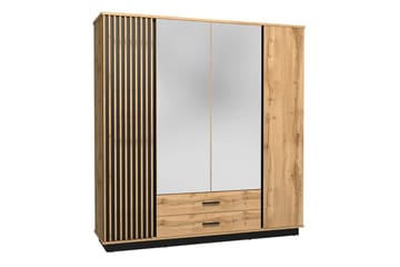 Barnskåp Strathy 197x205 cm - Svart - Möbler - Barnmöbler - Förvaring barnrum - Skåp barnrum