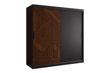 Garderob Dunvegan 180x200 cm - Svart - Möbler - Barnmöbler - Förvaring barnrum - Skåp barnrum
