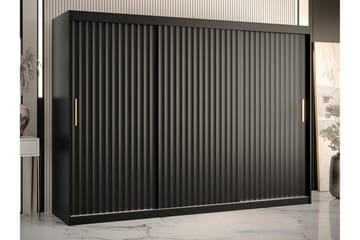 Garderob Dunvegan 250x200 cm - Svart - Möbler - Barnmöbler - Förvaring barnrum - Skåp barnrum