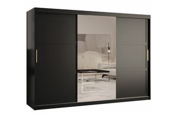Garderob Dunvegan 250x200 cm - Svart - Möbler - Barnmöbler - Förvaring barnrum - Skåp barnrum
