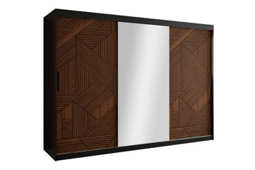 Garderob Dunvegan 250x200 cm - Svart - Möbler - Barnmöbler - Förvaring barnrum - Skåp barnrum