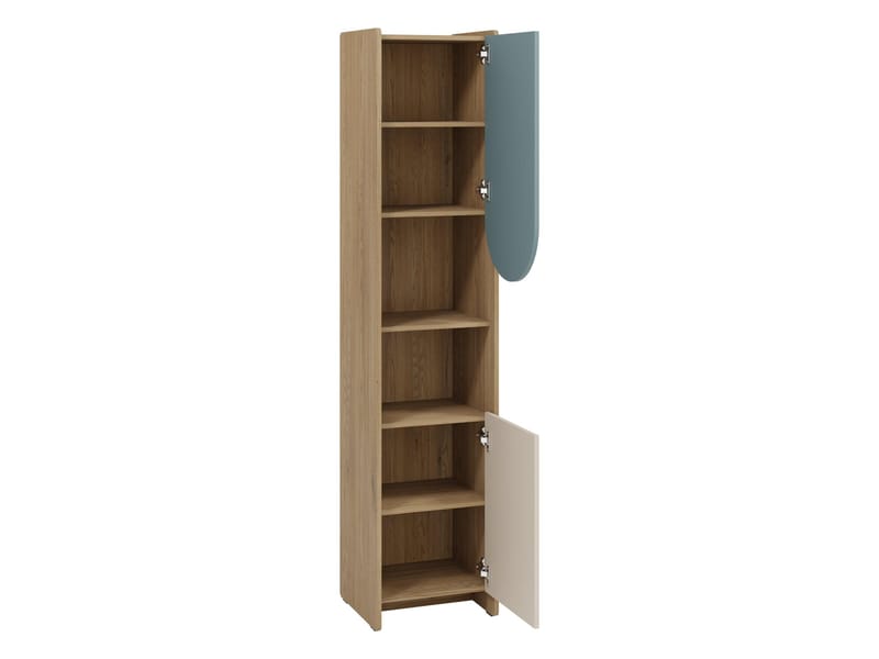 Zarek Sovrumsmöbelset - Brun, beige och blå - Möbler - Barnmöbler - Förvaring barnrum - Skåp barnrum