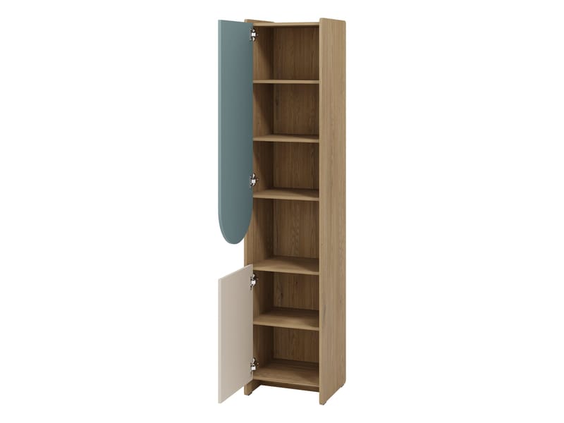 Zarek Sovrumsmöbelset - Brun, beige och blå - Möbler - Barnmöbler - Förvaring barnrum - Skåp barnrum