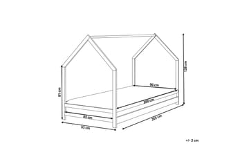 Farrah Juniorsäng 90x200 cm - Grå - Möbler - Barnmöbler - Barnsäng & juniorsäng