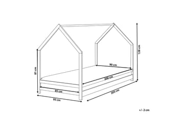 Farrah Juniorsäng 90x200 cm - Rosa - Möbler - Barnmöbler - Barnsäng & juniorsäng
