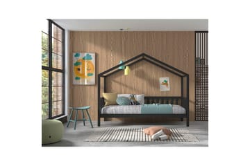 Hussäng med staket Dallas 90x200 cm Antracit - Antracit - Möbler - Barnmöbler - Barnsäng & juniorsäng