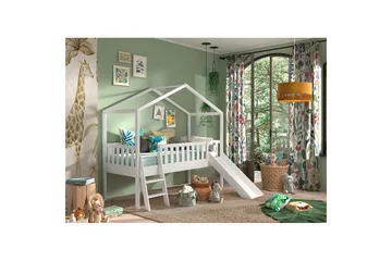 Hussäng med staket och låda Dallas 90x200 cm Antracit - Antracit - Möbler - Barnmöbler - Barnsäng & juniorsäng