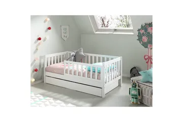 Juniorsäng med låda Peuterbed Vit - Vit - Möbler - Barnmöbler - Barnsäng & juniorsäng - Barnsäng med förvaring