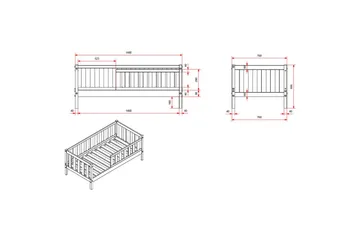 Juniorsäng med låda Peuterbed Vit - Vit - Möbler - Barnmöbler - Barnsäng & juniorsäng - Barnsäng med förvaring