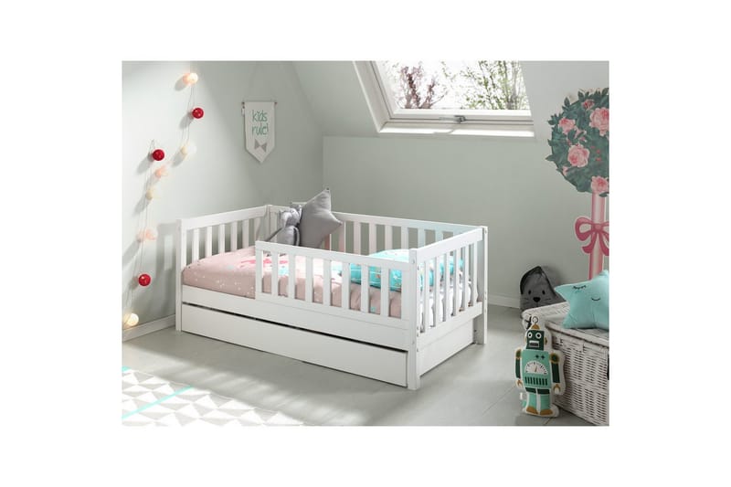 Juniorsäng med låda Peuterbed Vit - Vit - Möbler - Barnmöbler - Barnsäng & juniorsäng