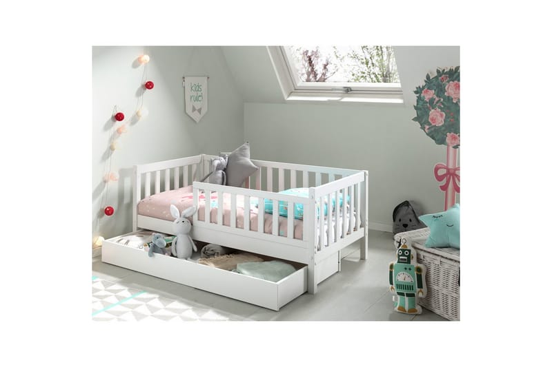 Juniorsäng med låda Peuterbed Vit - Vit - Möbler - Barnmöbler - Barnsäng & juniorsäng