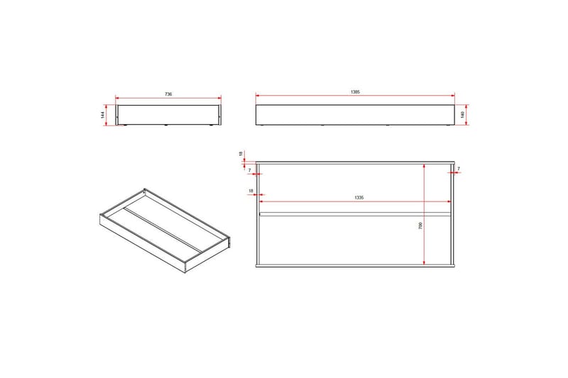 Juniorsäng med låda Peuterbed Vit - Vit - Möbler - Barnmöbler - Barnsäng & juniorsäng