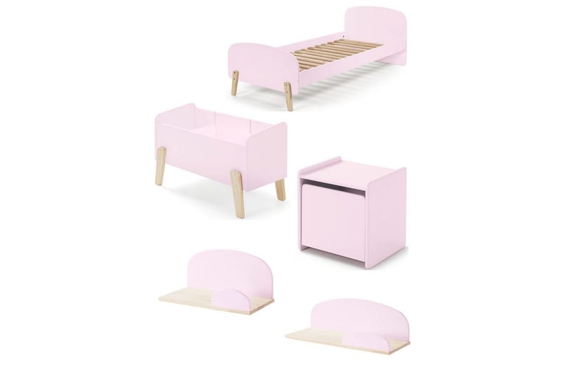 Kiddy Möbelset för Barnrum, Rosa