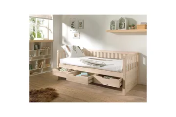 Koj säng Fritz Naturlig, Med låda - Naturlig, Med låda - Möbler - Barnmöbler - Barnsäng & juniorsäng - Barnsäng med förvaring