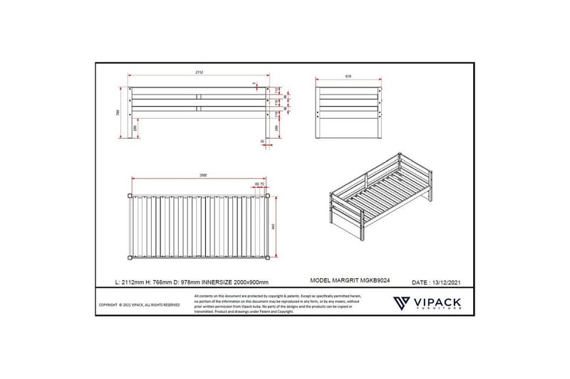 Koj säng Margarit - Möbler - Barnmöbler - Barnsäng & juniorsäng