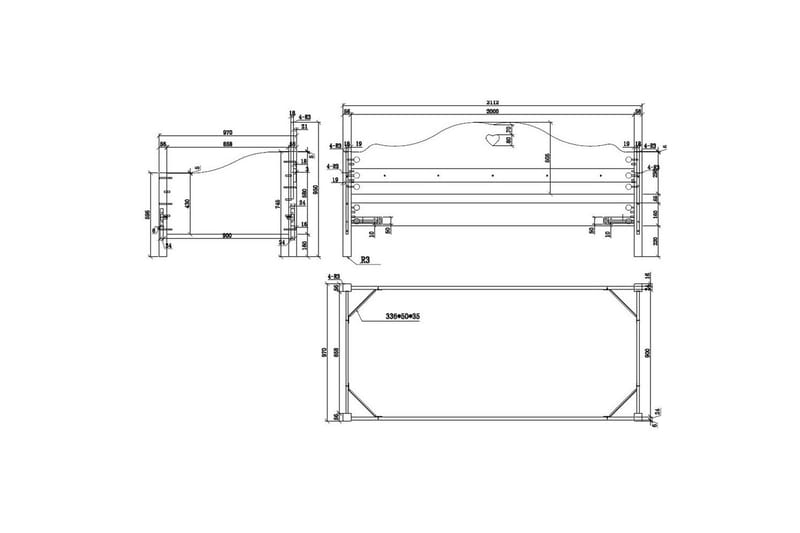 Loftsäng med Låda Amori 90 x 200 cm White - Möbler - Barnmöbler - Barnsäng & juniorsäng
