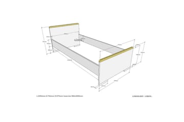 London Möbelset för Barnrum - Antracit - Möbler - Barnmöbler - Barnmöbelset