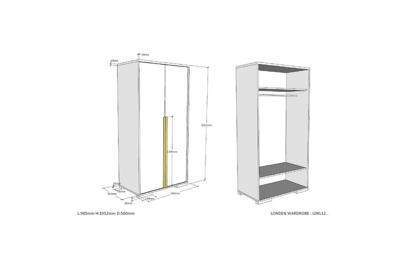 London Möbelset för Barnrum - Vit - Möbler - Barnmöbler - Barnmöbelset