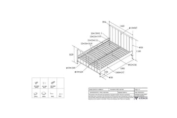 Säng Bronxx Svart, 140 x 200 cm - Svart, 140 x 200 cm - Möbler - Barnmöbler - Barnsäng & juniorsäng