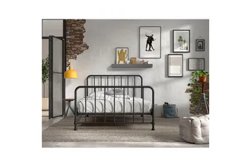 Säng Bronxx Svart, 140 x 200 cm - Svart, 140 x 200 cm - Möbler - Barnmöbler - Barnsäng & juniorsäng