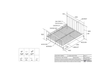 Säng Bronxx Svart, 160 x 200 cm - Svart, 160 x 200 cm - Möbler - Barnmöbler - Barnsäng & juniorsäng